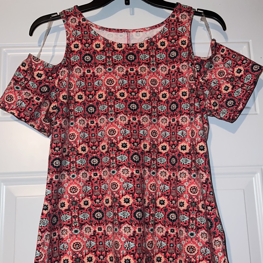 Decree pink floral cold shoulder bodycon mini dress size XL